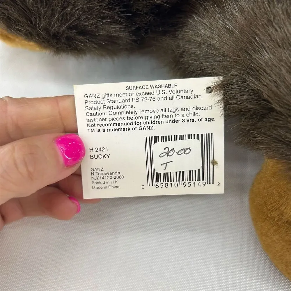 Vintage Ganz Loafurrs Bucky Beaver Plush Toy 1997 Medium 14